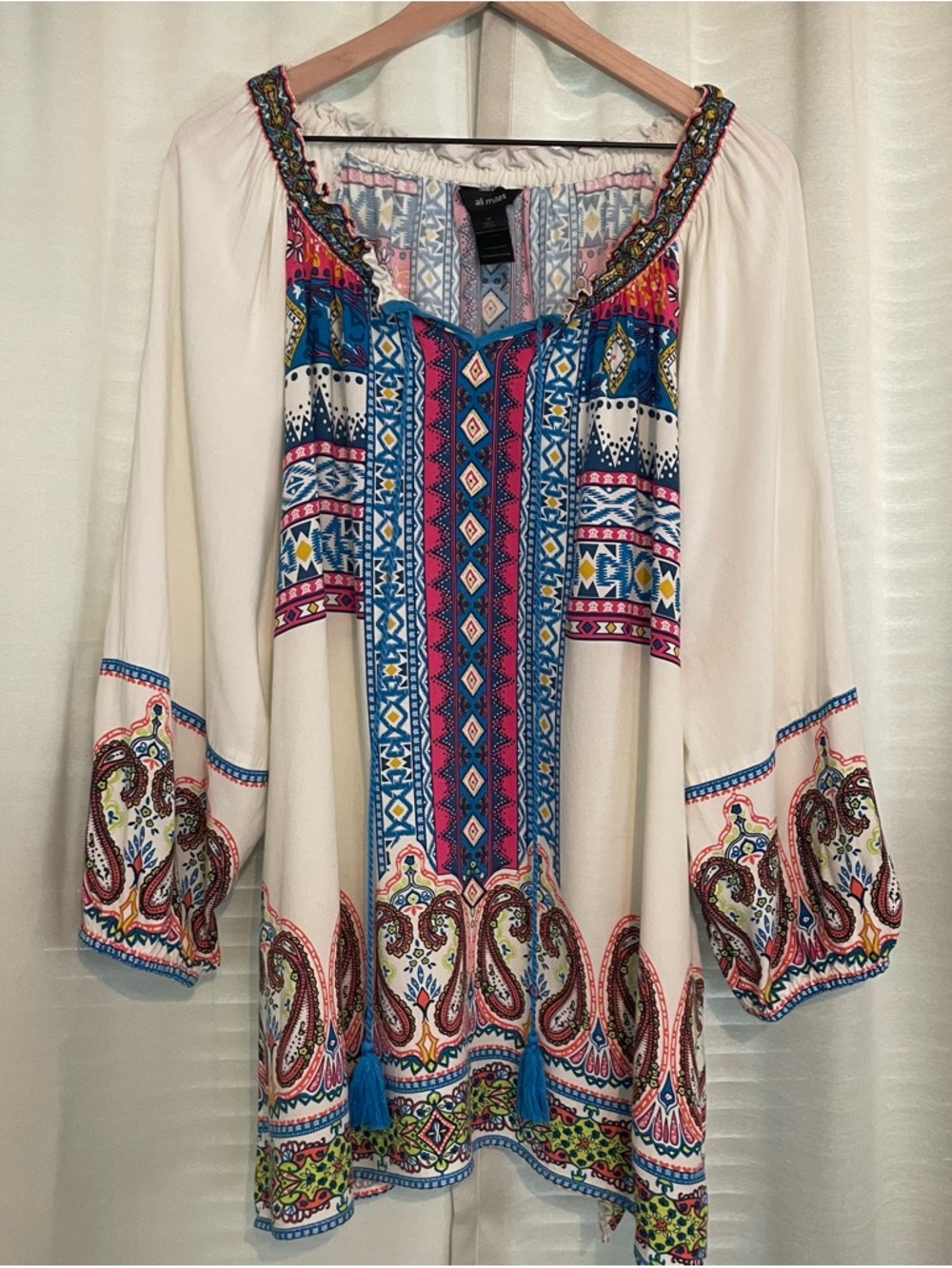 Ali Miles Bright Bohemian Top Size 1X